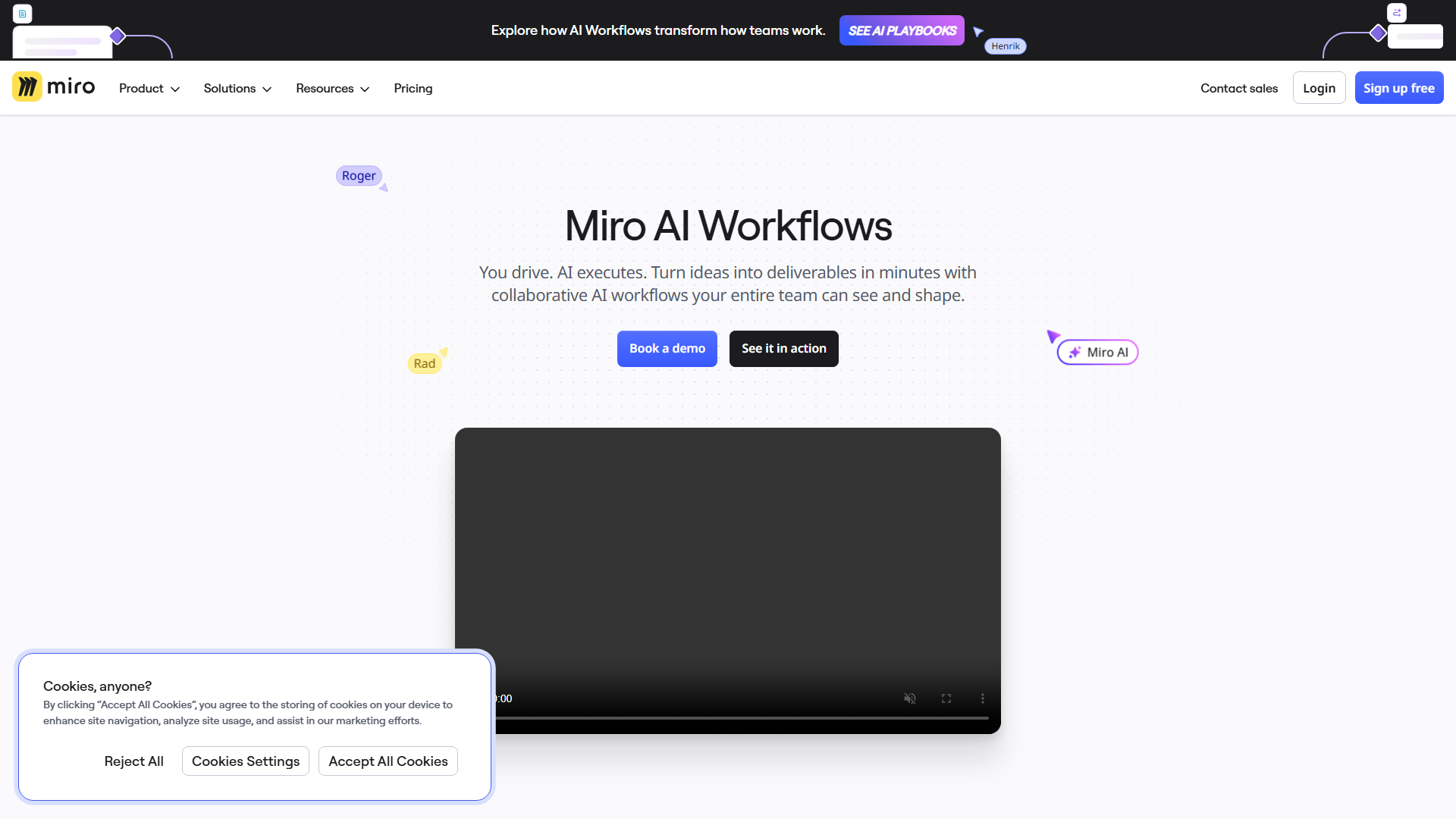 Miro Features Page Screenshot